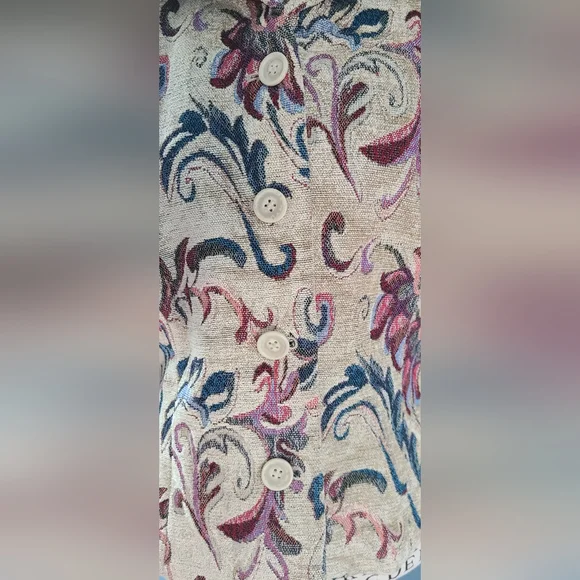 Vintage Oscar de la Renta Blazer Baroque Tapestry Size 7 - Picture 3 of 5
